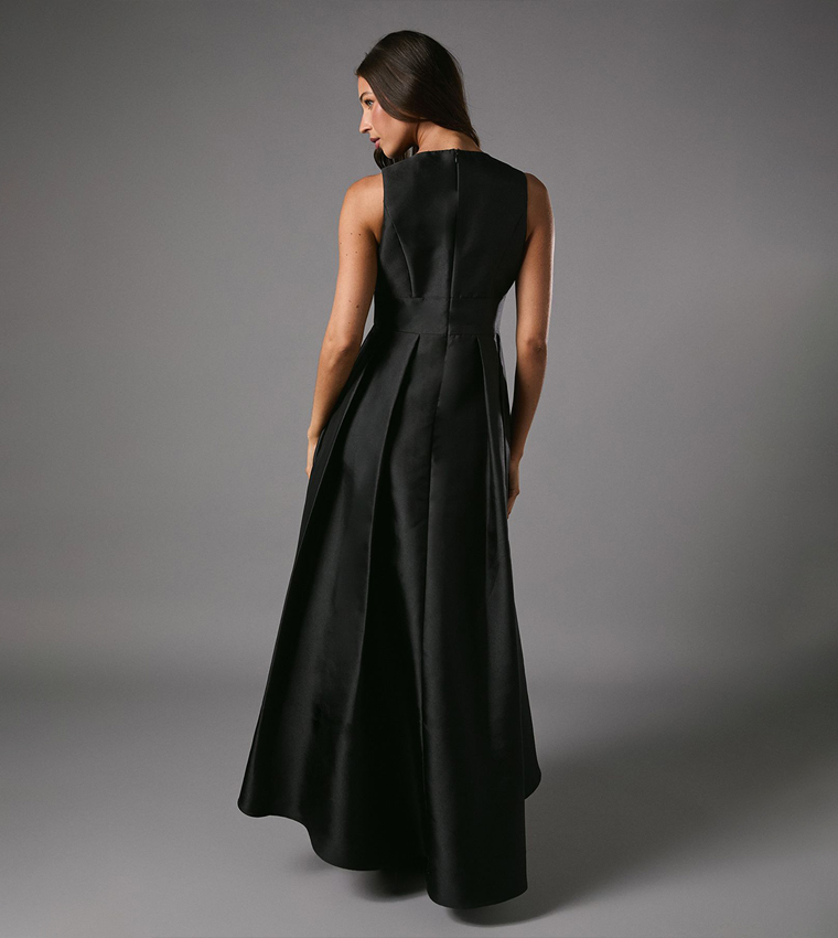 Coast Honoured Petite Sleeveless Plunge Waterfall Twill Maxi Bridesmaid Dress