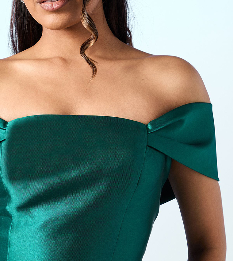 Coast Honoured Petite Twill Bardot Column Midi Bridesmaid Dress