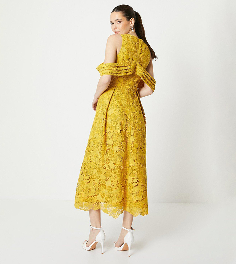 Coast yellow shop bardot dress