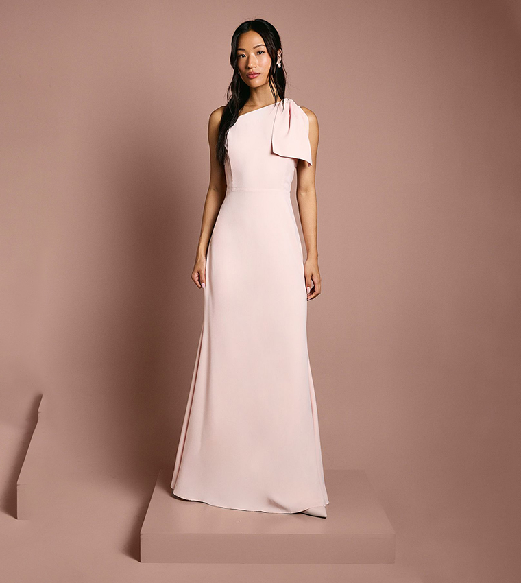 Coast Honoured Bow One Shoulder Maxi Bridesmaid Dress