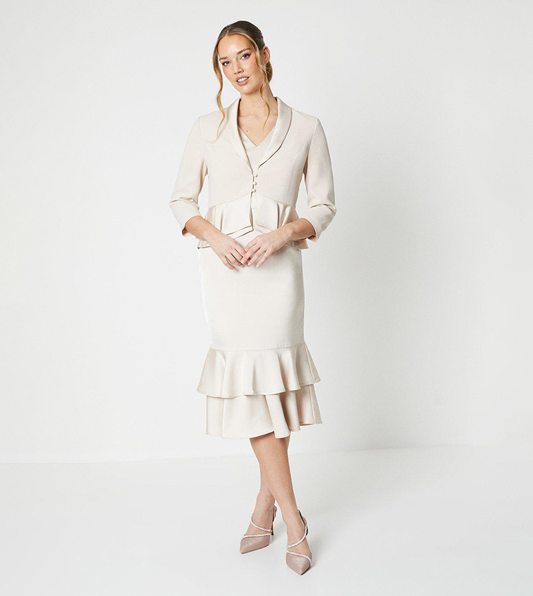 Satin Back Crepe Tailored Jacket