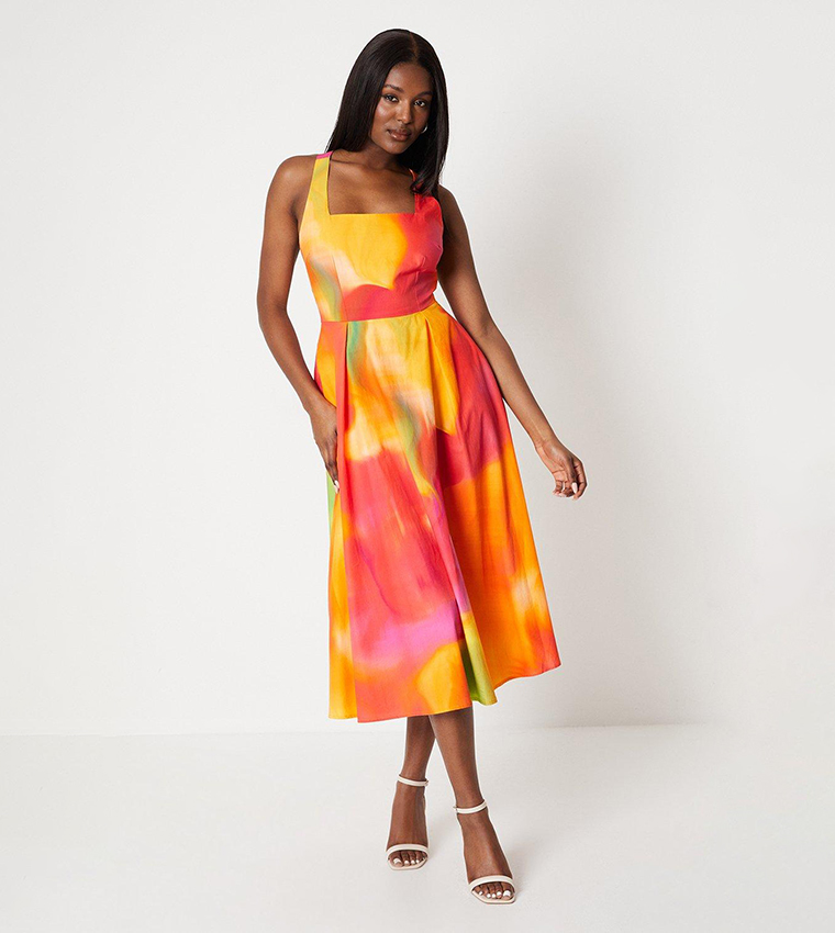 sachin and babi light blue dress Vetiver Floral Rhythm Drape Midi Dress – Sugarlips