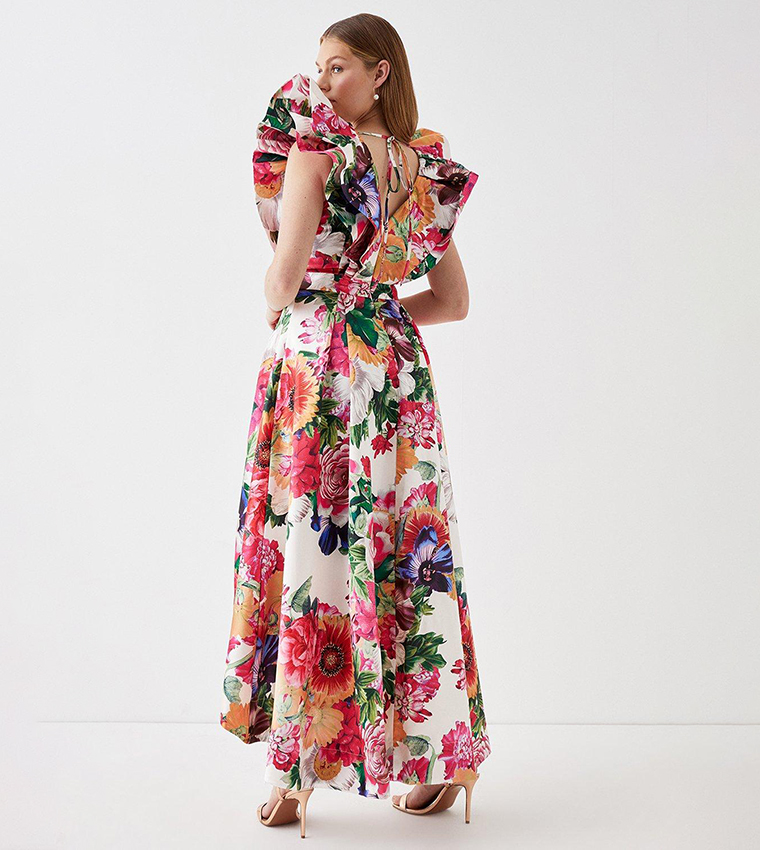 Twill Printed Midi Dress