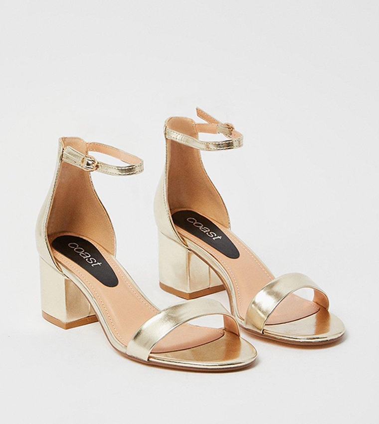 Thelma Ankle Strap Medium Block Heel Sandals
