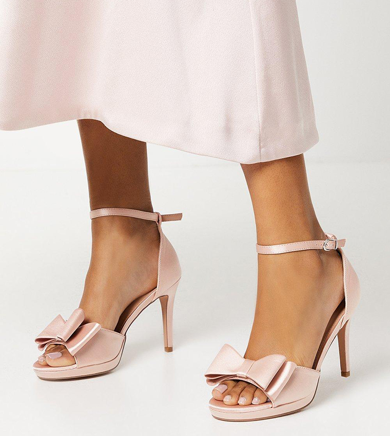 Tala Satin Structured Bow High Heel Sandals