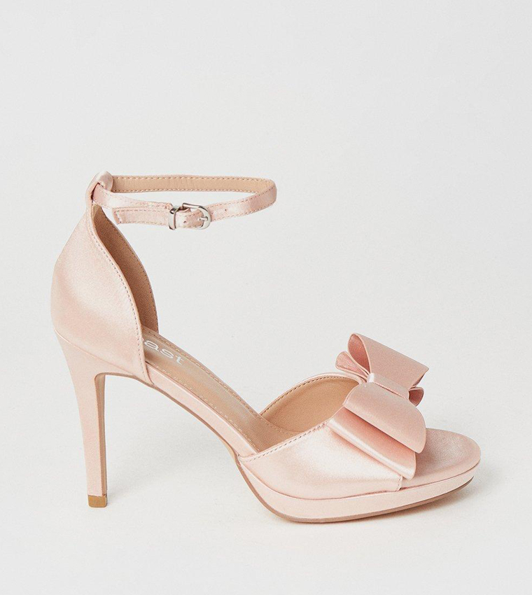 Tala Satin Structured Bow High Heel Sandals