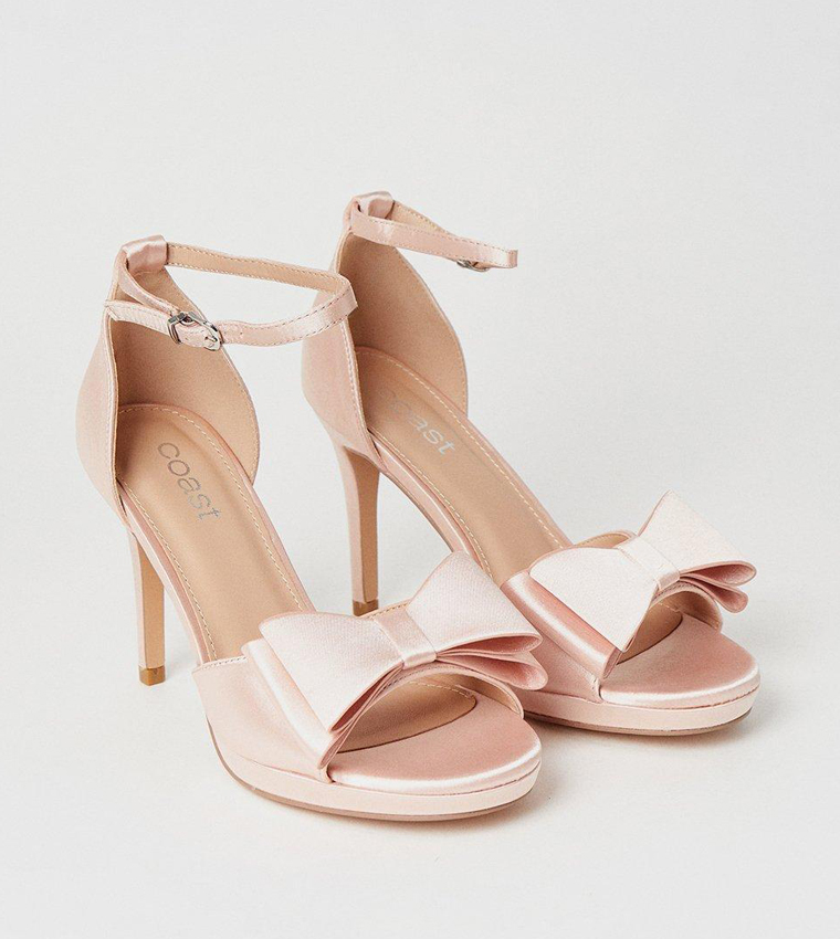 Tala Satin Structured Bow High Heel Sandals