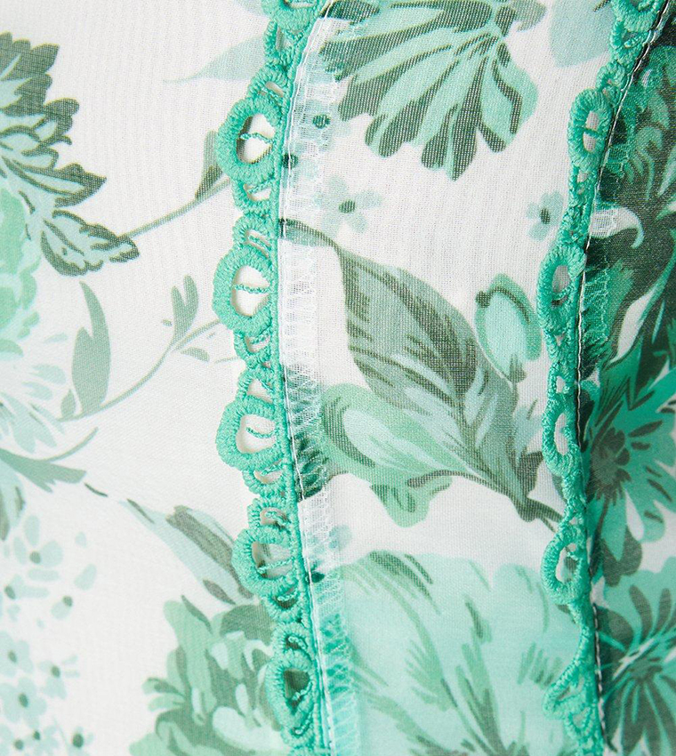 Lace Trim Detail Midi Dress