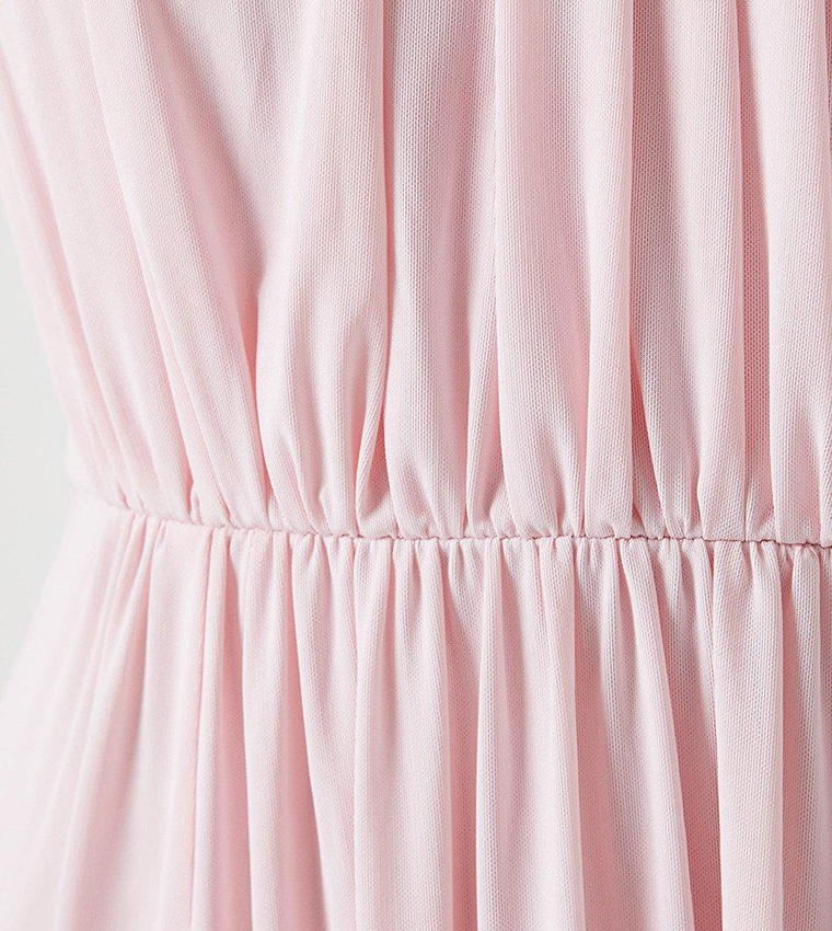 Stretch Mesh Halterneck Bridesmaids Dress