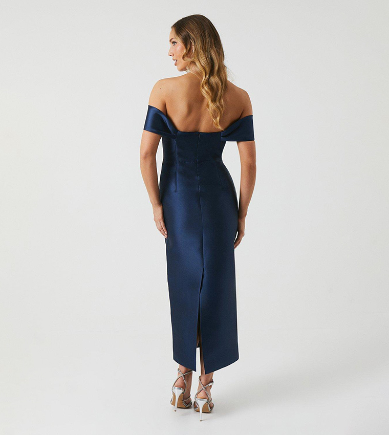 Petite Twill Column Bridesmaids Dress