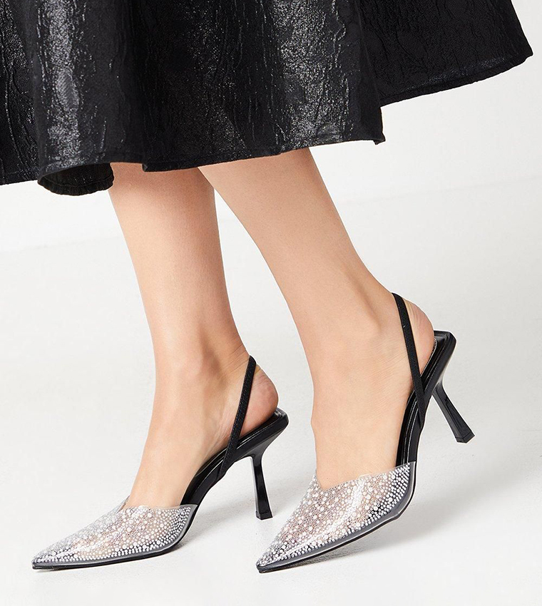 Tilly Diamante And Pearl Slingback Pumps