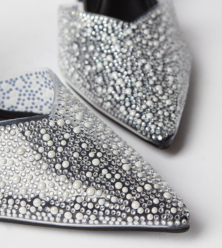 Tilly Diamante And Pearl Slingback Pumps