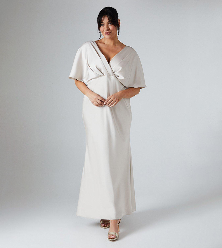 Maxi dress with batwing sleeves hotsell