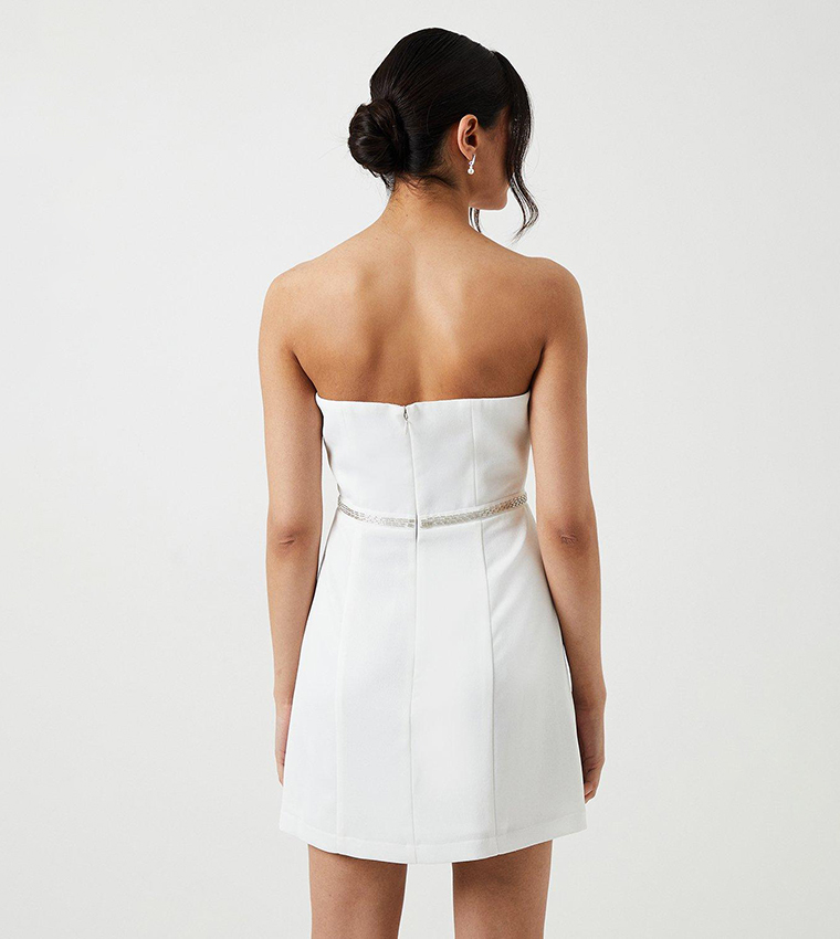 Embellished Statement Bow Mini Dress