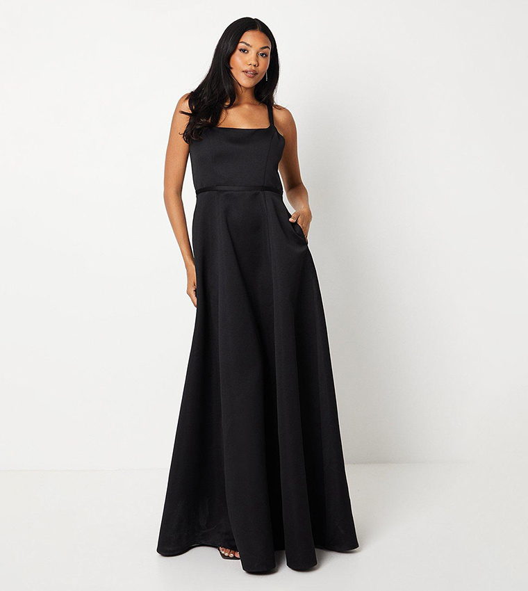 Buy Coast Outlet Structured Satin Full Skirted Maxi Dress In Black 6thStreet Kuwait