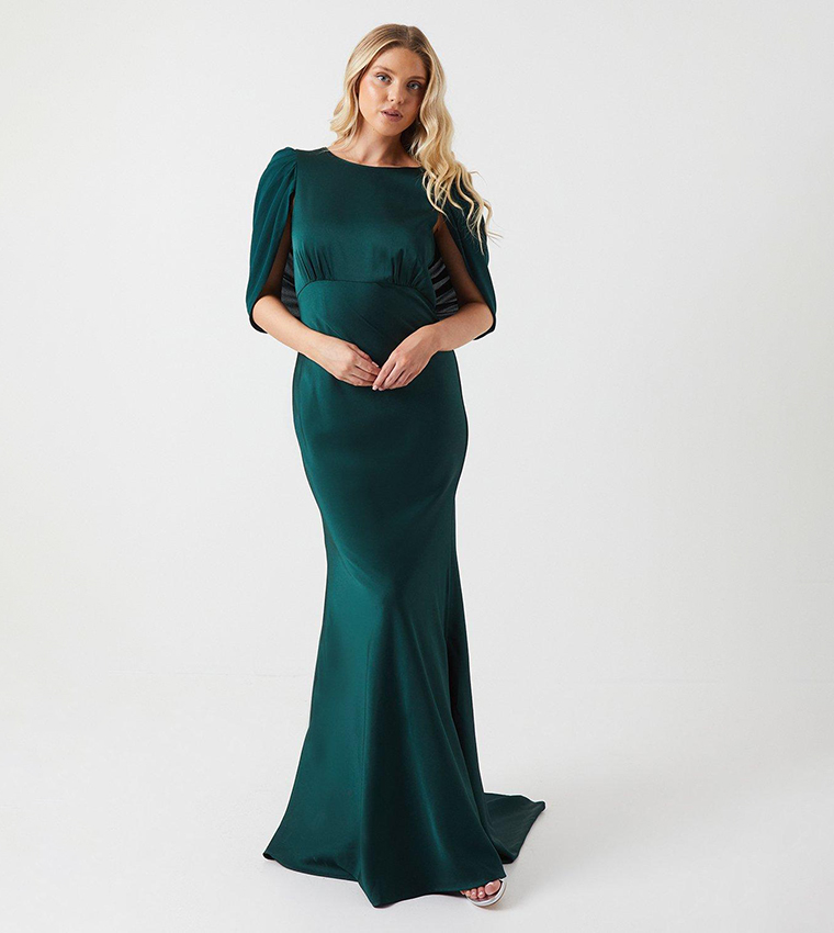 Buy Coast Chiffon Cowl Back Satin Bridesmaids Dress In Green | 6thStreet UAE