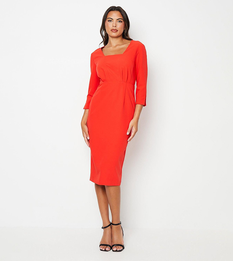 strapless open back dress Maje Red and Purple Lace Trim Short Sleeve Dress – The Hangout main image 1