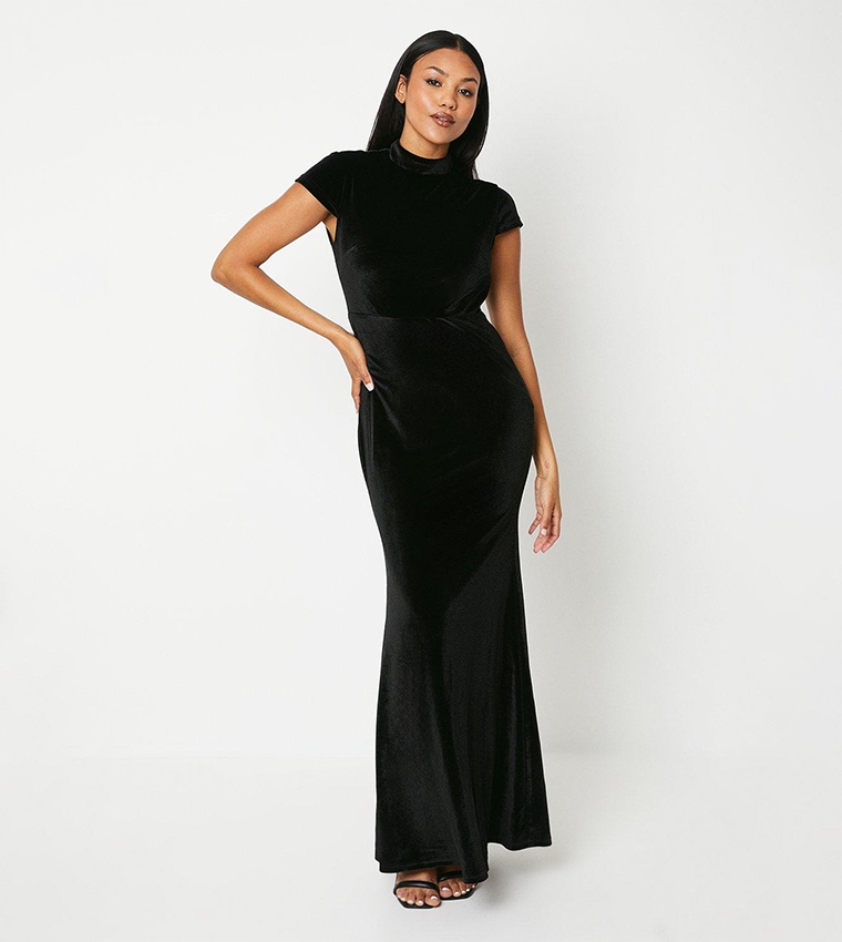 Buy Coast Velvet High Neck Bodycon Dress In Black 6thStreet Kuwait