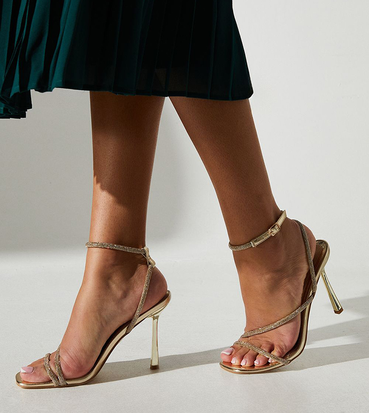 Tarah Diamante Barely Heel Sandals