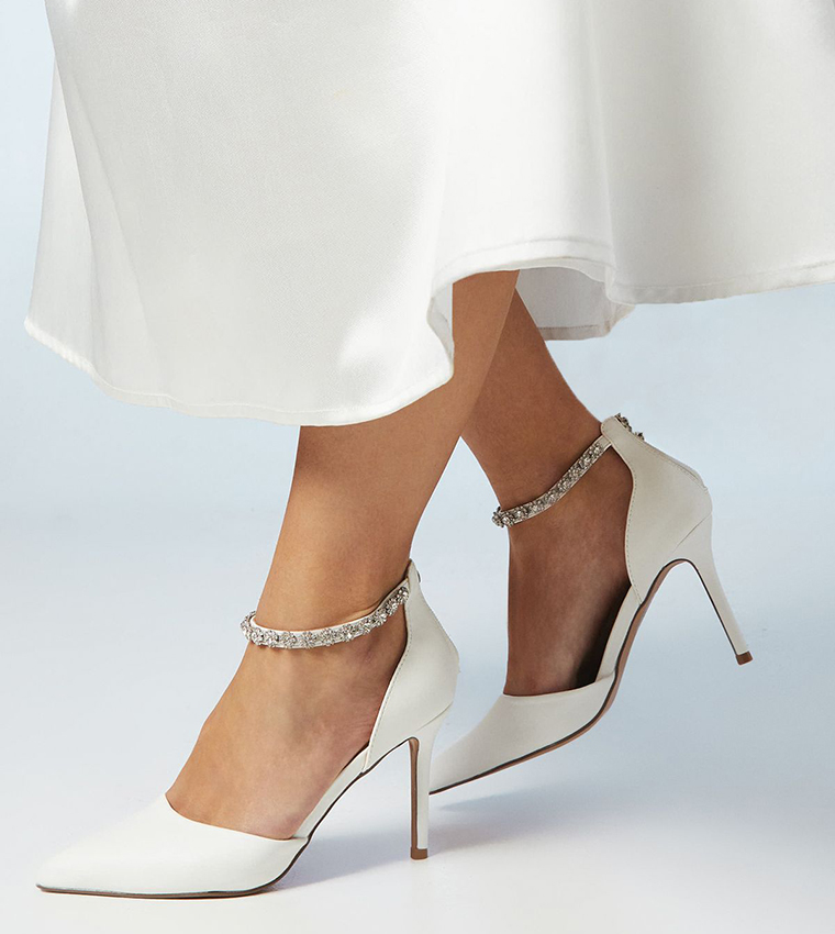 Bridal Tatiana Embellished Anklet High Stiletto Pumps