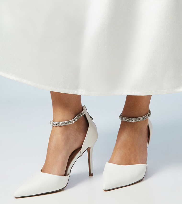 Bridal Tatiana Embellished Anklet High Stiletto Pumps