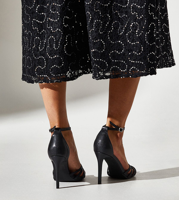 Tilda Lattice Front High Heeled Sandals
