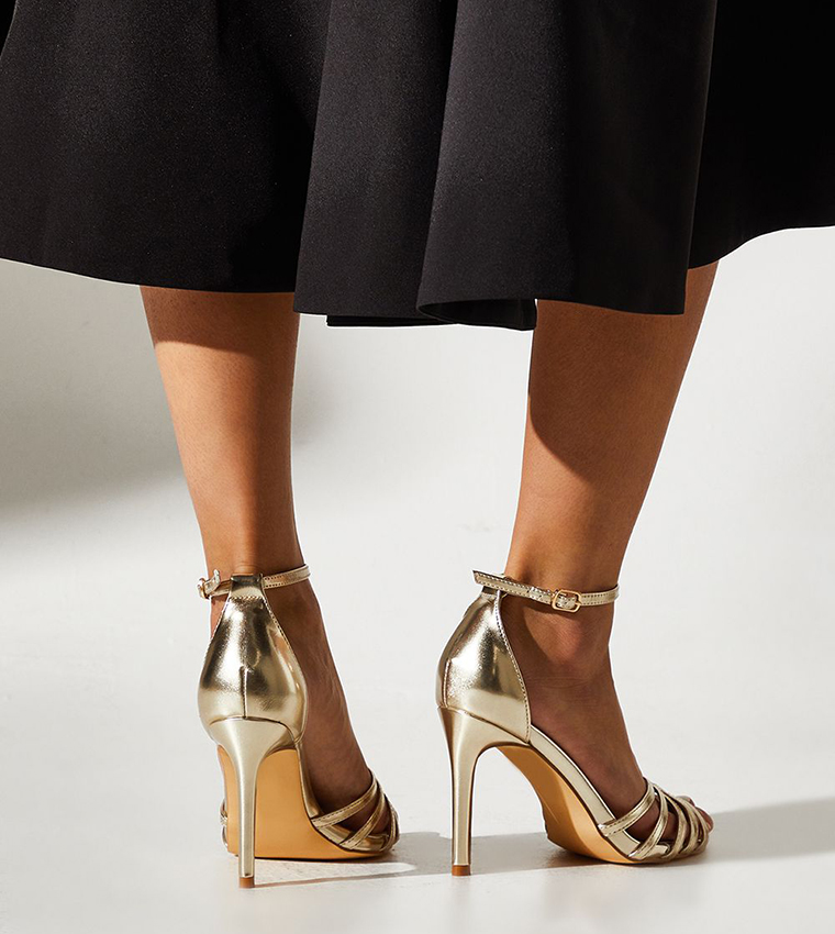 Tilda Lattice Front High Heeled Sandals