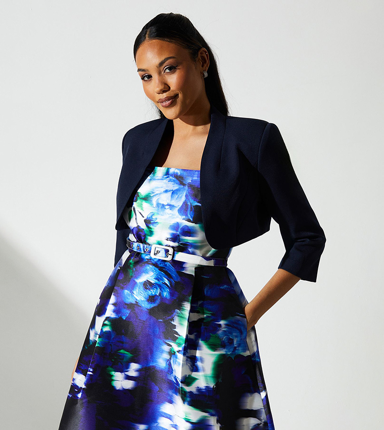 3/4 Sleeves Bolero Crop Blazer