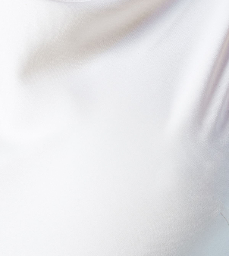 Chiffon Cowl Back Detail Wedding Dress
