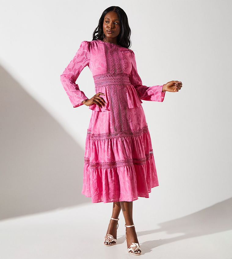 Womens Dresses Pretty Little Thing Peplum Dress True Violet Label