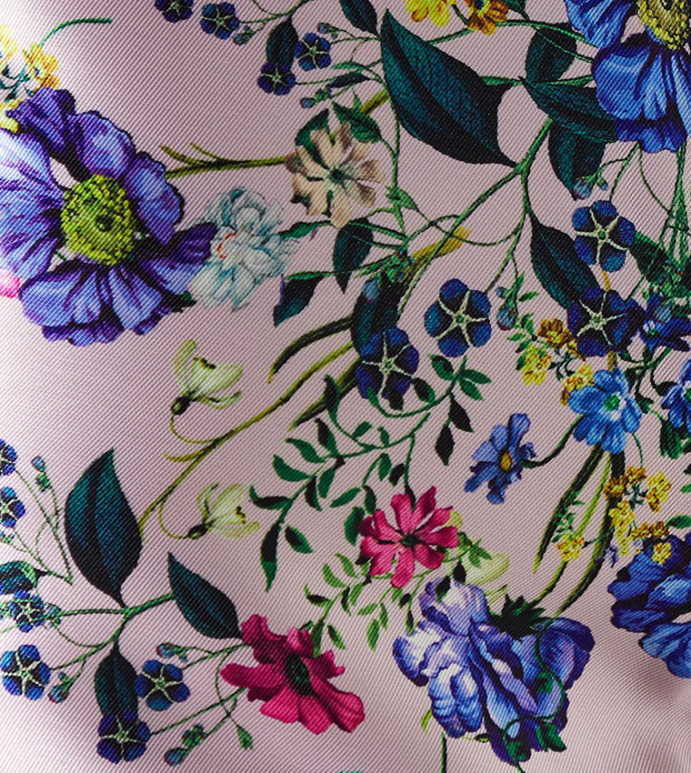Printed Twill Midi Dress