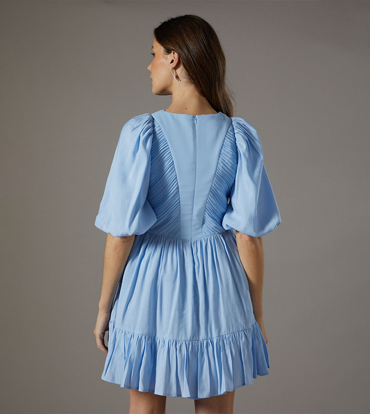 Baby Pleated Organza Mini Dress