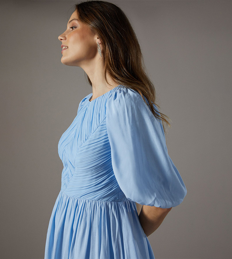 Baby Pleated Organza Mini Dress