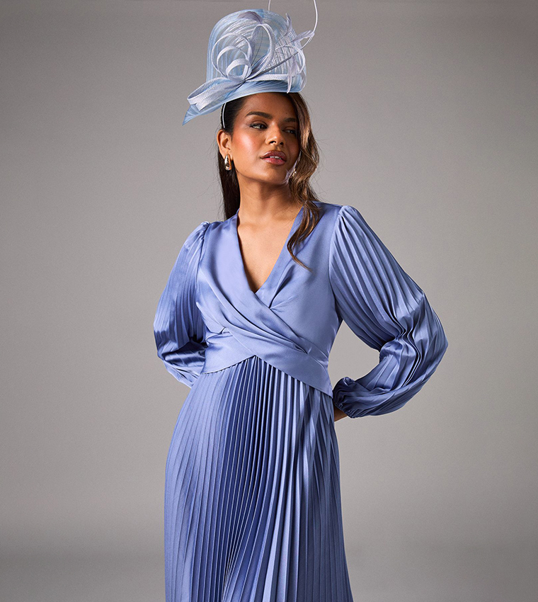 Petite Pleated Skirt Midi Dress