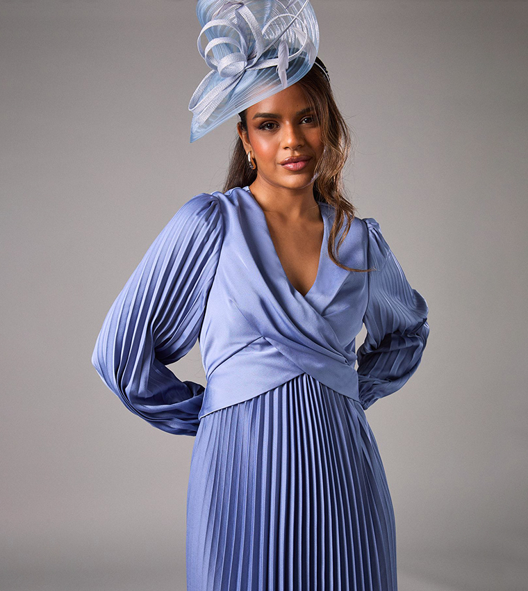 Petite Pleated Skirt Midi Dress