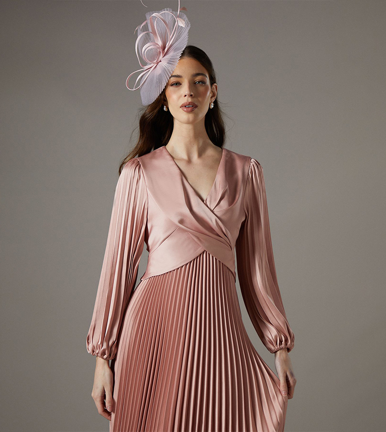 Petite Pleated Skirt Midi Dress