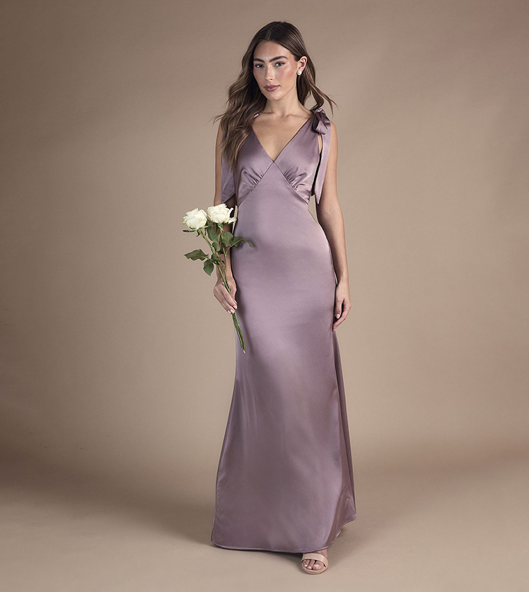 Coast Honoured Back Crepe V-Neck Maxi Bridesmaid Dress