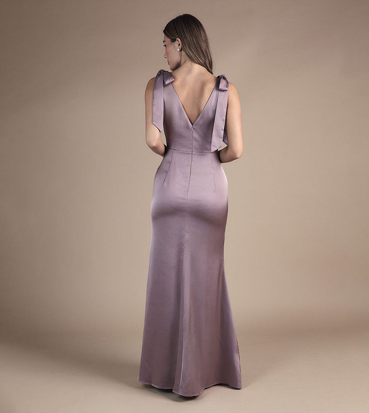 Coast Honoured Back Crepe V-Neck Maxi Bridesmaid Dress