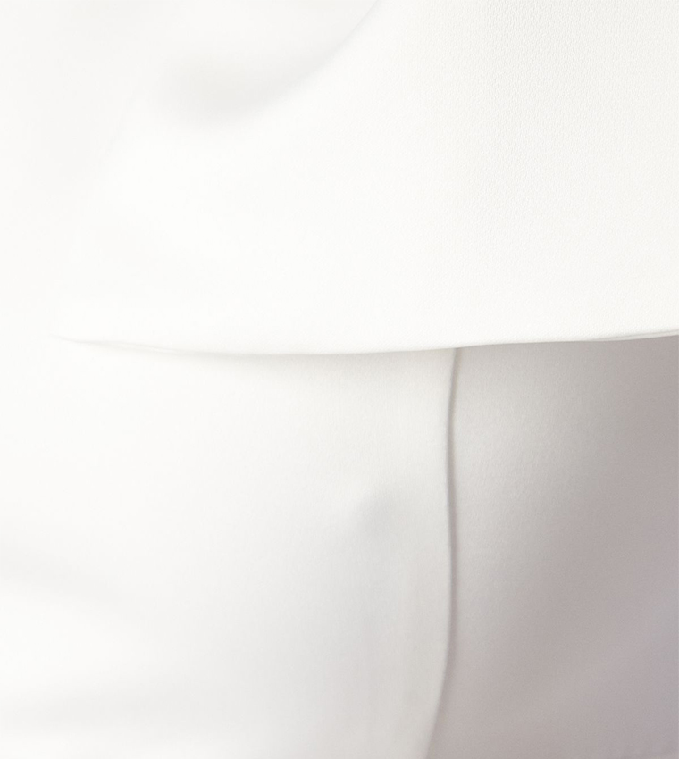 Statement Bow Off Shoulder Bridal Midi Dress