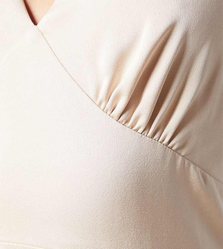 Solid Halterneck Satin Bridesmaids Maxi Dress