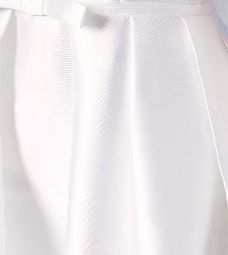 Plunge Neck Bow Waist Maxi Dress With Pockets