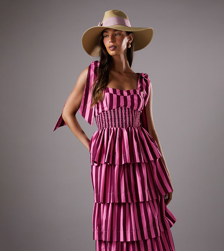 Lisa Tan Polo Striped Midi Dress
