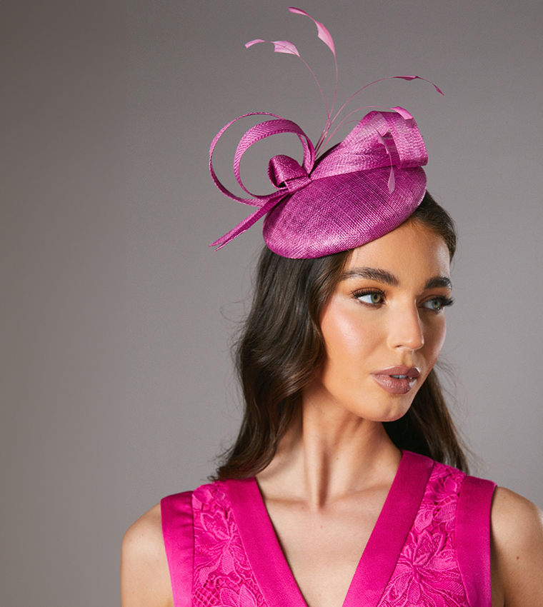 Disc Loop Detail Feather Fascinator