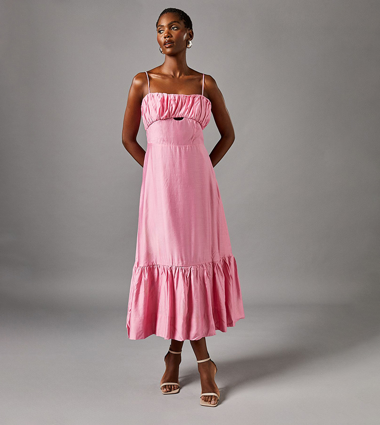 Cut Out Strappy Midaxi Dress