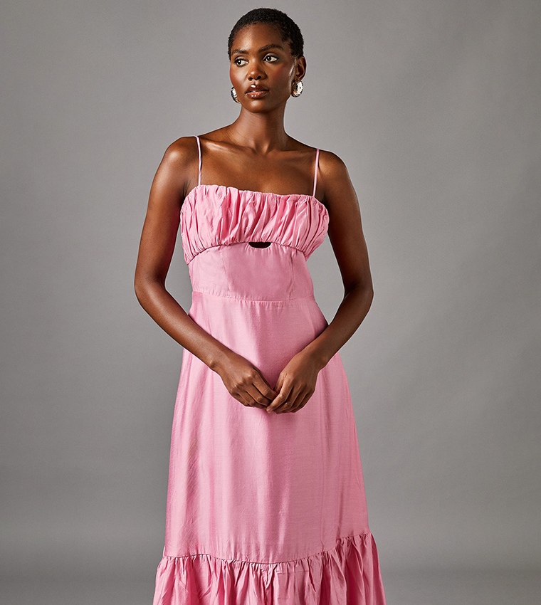 Cut Out Strappy Midaxi Dress