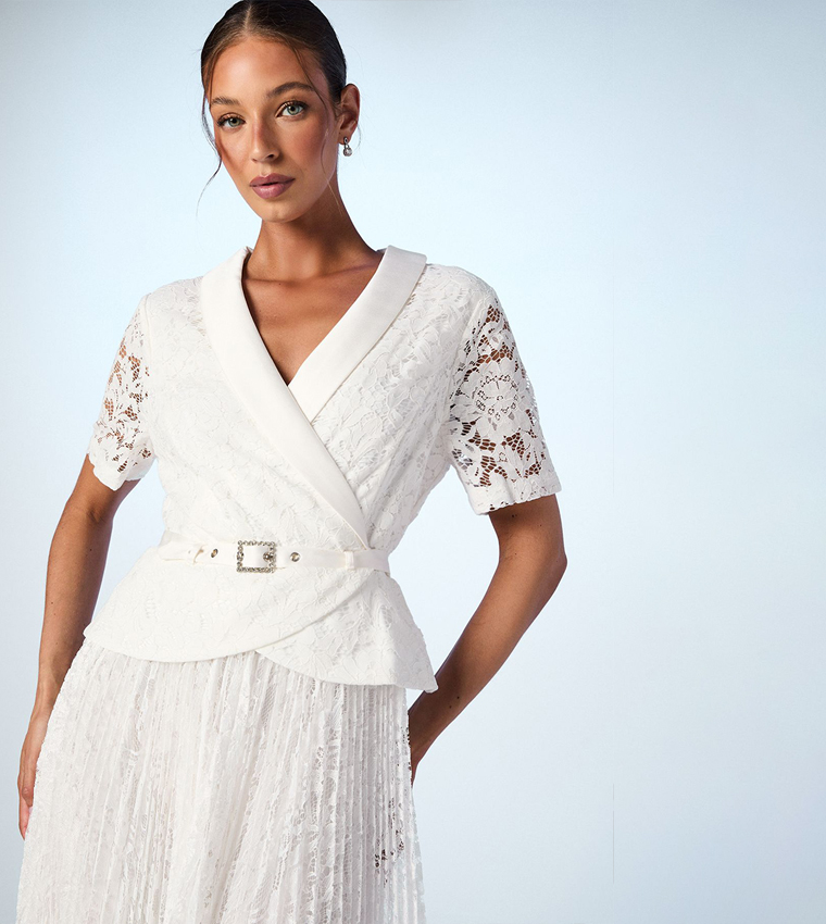 Lace Two In One Jacket Wedding Dress
