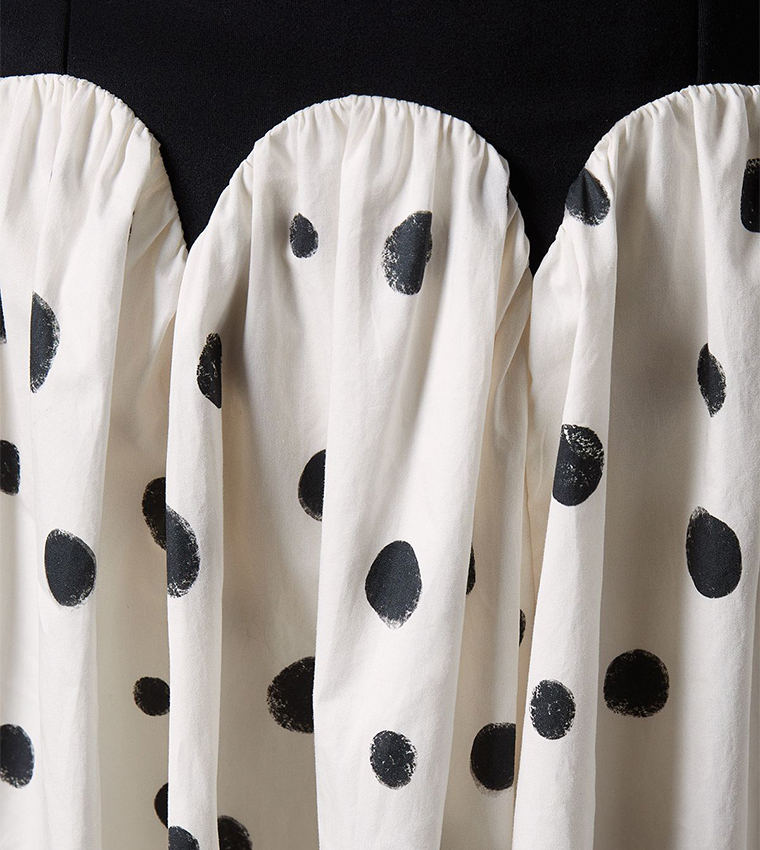 Mono Races Bow Shoulder Midi Dress