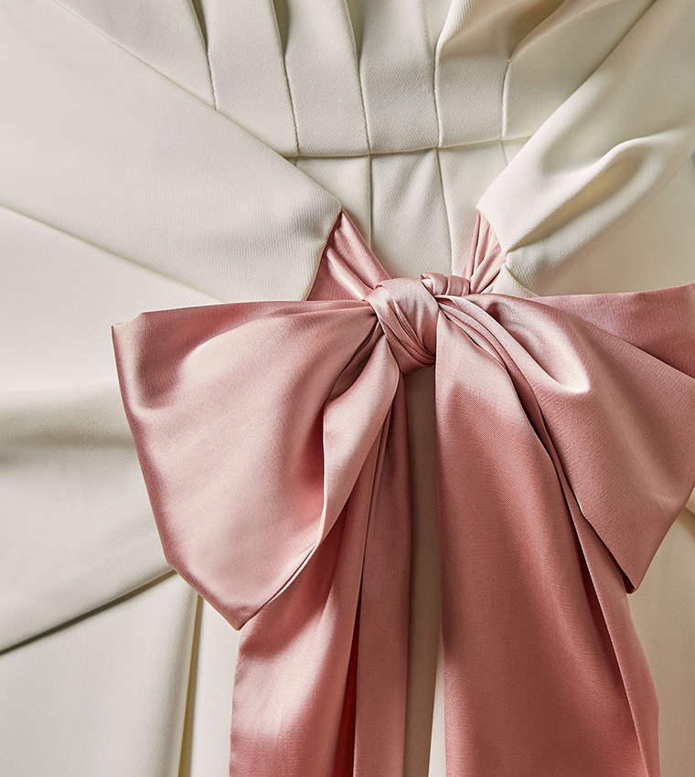 Asymmetric Wrap Midi Dress