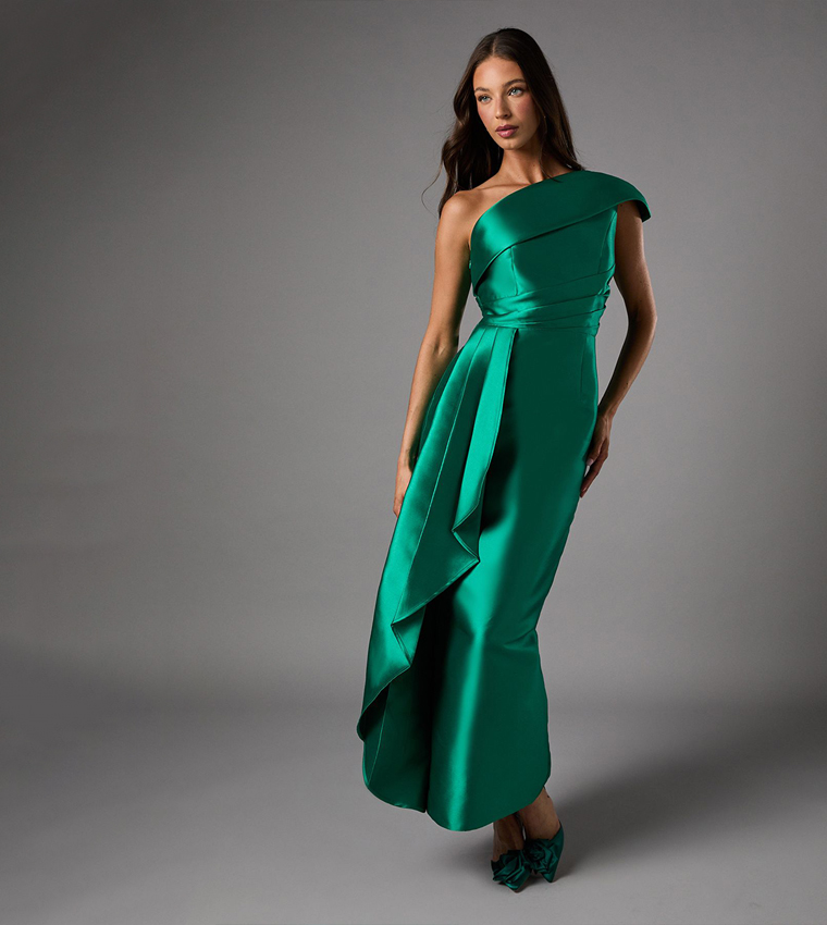 Buy Coast Outlet One Shoulder Column Dress In Green | 6thstreet Bahrain