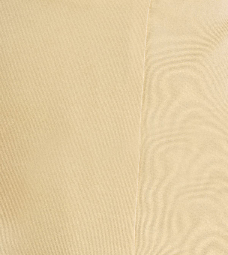 Ruffled Midi Satin Skirt